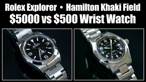 hamilton khaki vs rolex explorer|hamilton khaki field watch review.